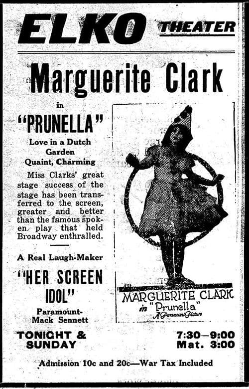 Prunella (1918) poster